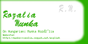 rozalia munka business card